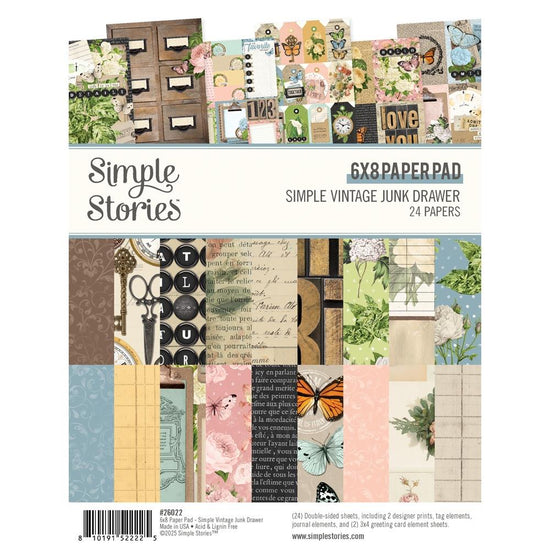 Simple Stories 6”x8” paper pad Simple Vintage Junk Drawer
