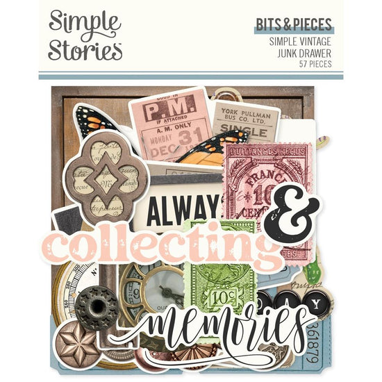 Simple Stories Bits & Pieces Die Cuts 57/Pkg Simple Vintage Junk Drawer