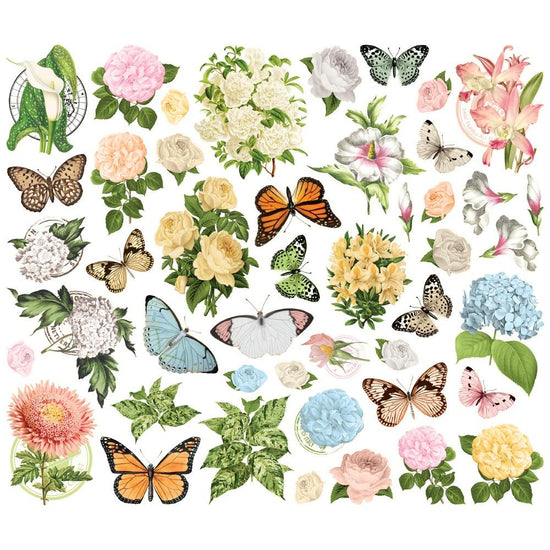 Simple Stories Floral Bits & Pieces Die Cuts 46/Pkg Simple Vintage Junk Drawer