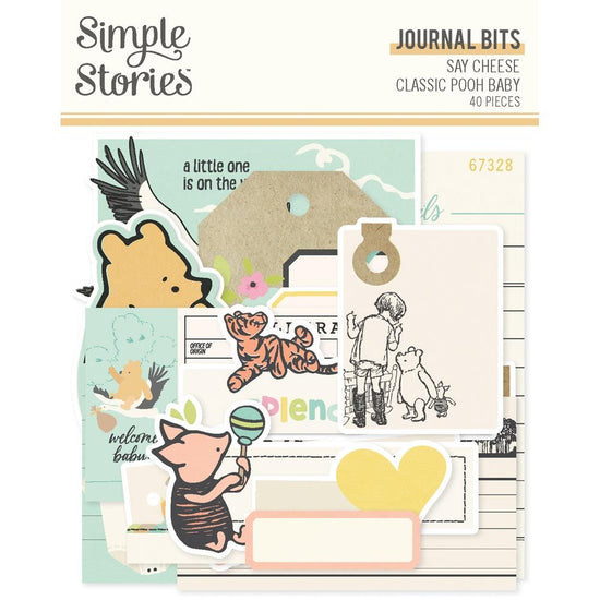 Simple Stories Journal Bits & Pieces Die Cuts 40/Pkg Classic Pooh Baby