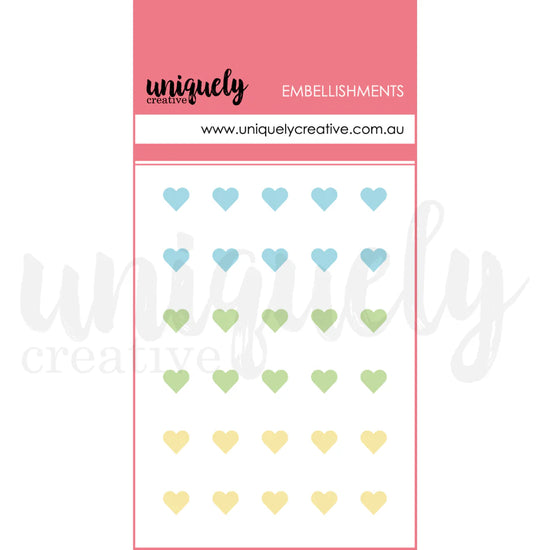 Uniquely Ultraviolet Delight DEW DROP HEART STICKERS - Luminous