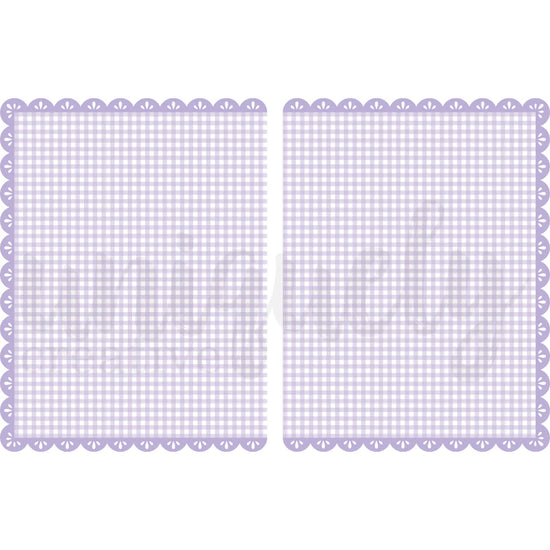 Uniquely Ultraviolet Delight PURPLE GINGHAM DOUBLE DECORATIVE BASE LAYER