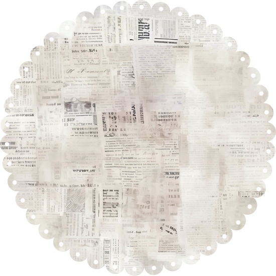 Uniquely Ultraviolet Delight NEWSPRINT SCALLOPED DECORATIVE BASE LAYER