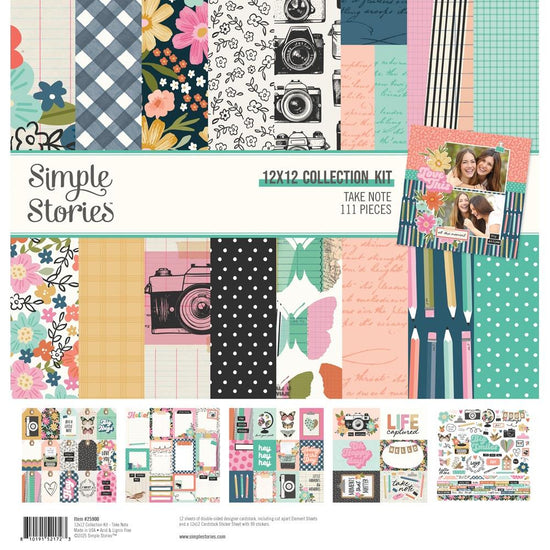 Simple Stories Double-Sided Cardstock Collection 12"x12" Take Note