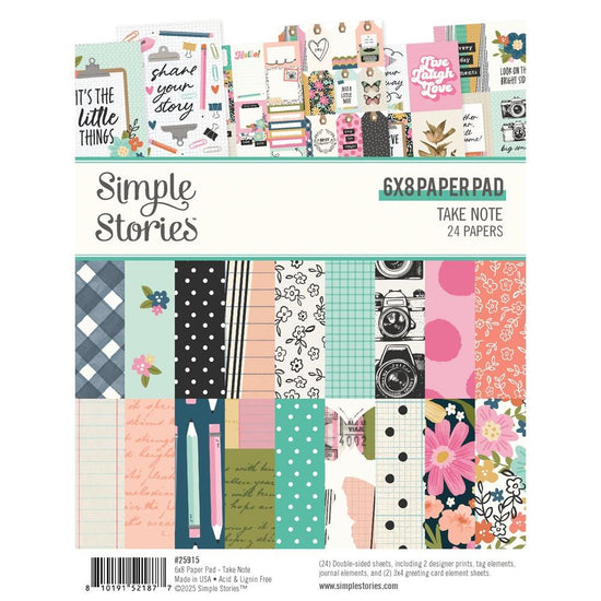 Simple Stories 6”x8” paper pad Take Note
