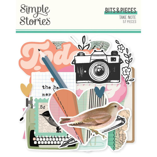 Simple Stories Bits & Pieces Die Cuts 57/Pkg Take Note