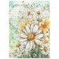 Stamperia Rice Paper A6 8/Pkg Daisy Art