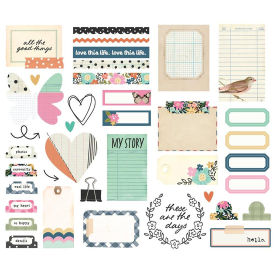 Simple Stories Journal Bits & Pieces Die Cuts 38/Pkg Take Note