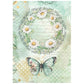 Stamperia Rice Paper A6 8/Pkg Daisy Art