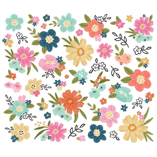 Simple Stories Floral Bits & Pieces Die Cuts 48/Pkg Take Note