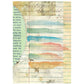 Stamperia Rice Paper A6 8/Pkg Daisy Art Backgrounds