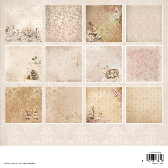 Studio Light Design Paper Pad 12 Patterns Teddy&