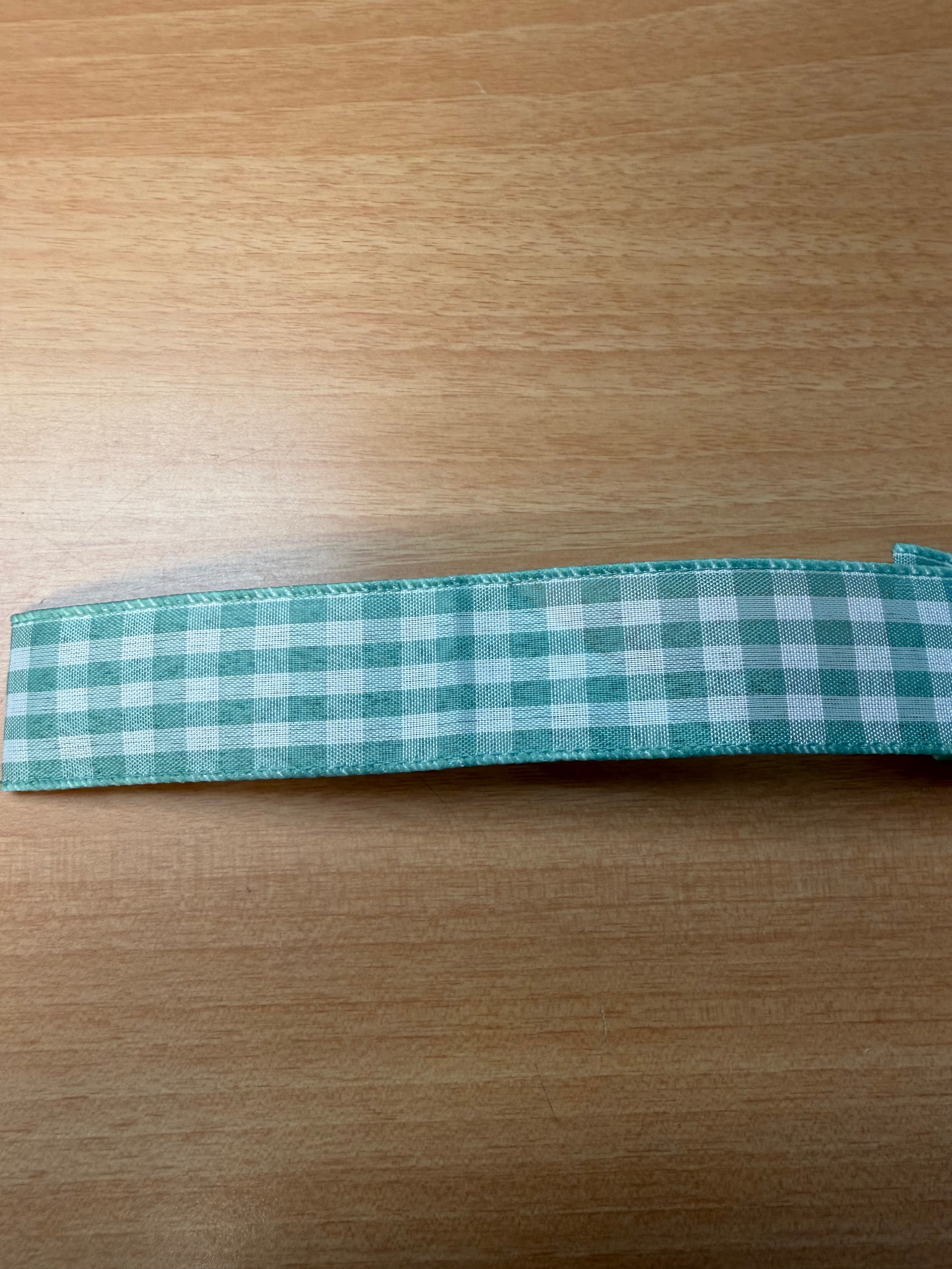 Wired Ribbon Gingham 1.5” Aqua – Imaginic Scrapbook