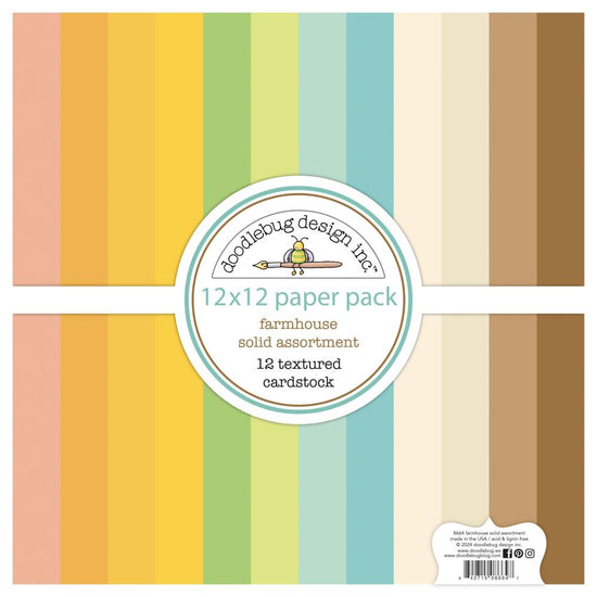 Doodlebug Textured Double-Sided Cardstock 12"X12" Farmhouse