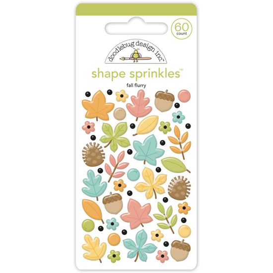 Doodlebug Sprinkles Adhesive Enamel Shapes Fall Flurry, Farmhouse