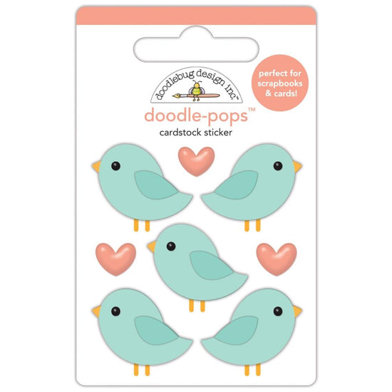 Doodlebug Doodle-Pops 3D Sticker Birds Of A Feather, Farmhouse