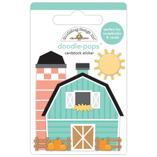 Doodlebug Doodle-Pops 3D Sticker Barn In The USA, Farmhouse