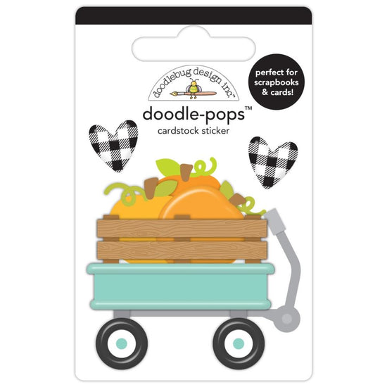 Doodlebug Doodle-Pops 3D Sticker Country Pumpkins, Farmhouse