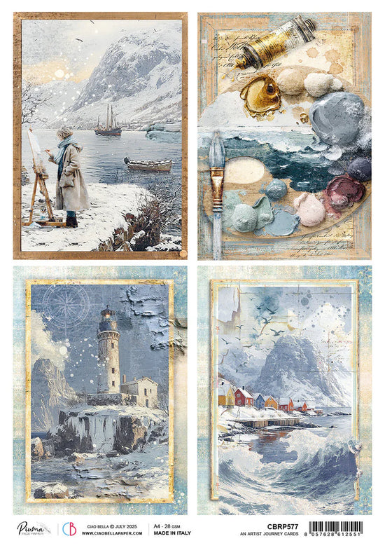 Ciao Bella An Artist Journey Rice Paper A4 An Artist Journey Cards