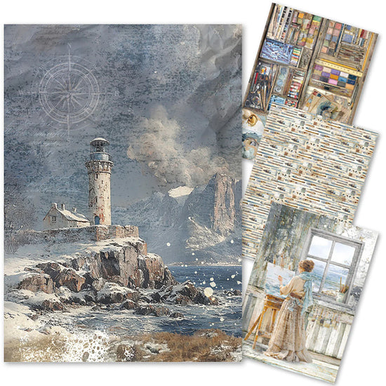Ciao Bella Rice Paper A4 MIXED 4/Pkg An Artist Journey