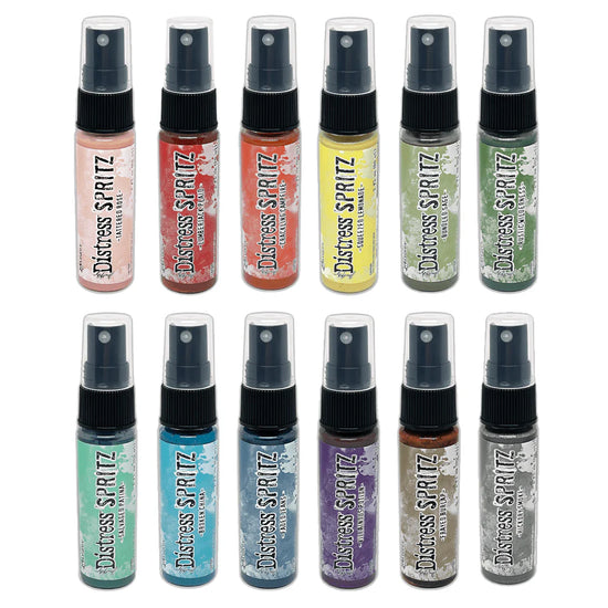 Tim Holtz Distress Spritz 1oz Bottle Complete Collection (all 12 colors) Serie 