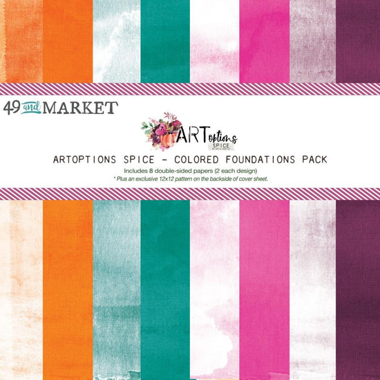 49 And Market Collection Pack 12"X12" ARToptions Spice Colored Foundations