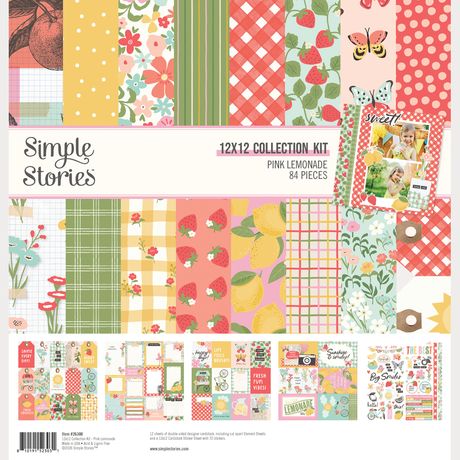 Simple Stories Collection Kit 12"X12" Pink Lemonade