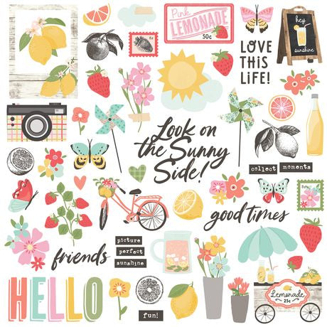 Simple Stories Chipboard Pink Lemonade