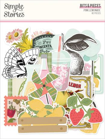 Simple Stories Bits & Pieces Die Cuts Pink Lemonade