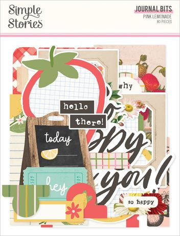 Simple Stories Journal Bits & Pieces Die Cuts Pink Lemonade