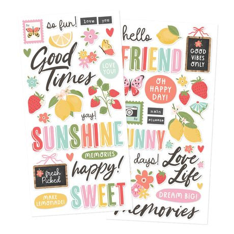 Simple Stories Foam Stickers Pink Lemonade