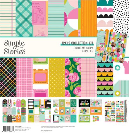 Simple Stories Collection Kit 12"X12" Color Me Happy