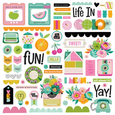 Simple Stories Chipboard Color Me Happy