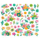 Simple Stories Floral Bits & Pieces Die Cuts Color Me Happy