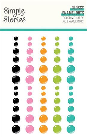 Simple Stories Glossy Enamel Dots Color Me Happy