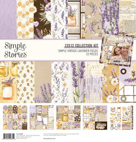 Simple Stories Collection Kit 12"X12" Simple Vintage Lavender Fields