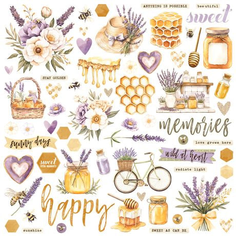 Simple Stories Chipboard Simple Vintage Lavender Fields