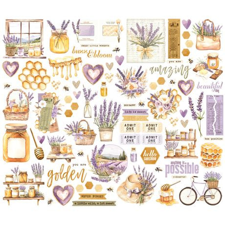 Simple Stories Bits & Pieces Die Cuts Simple Vintage Lavender Fields