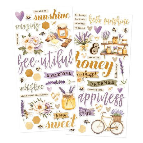 Simple Stories Foam Stickers Simple Vintage Lavender Fields