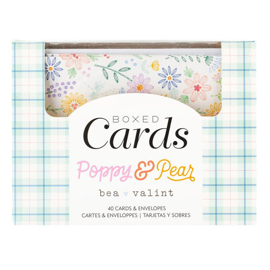 American Crafts A2 Cards W/Envelopes (4.375"X5.75") 40/Box Poppy and Pear