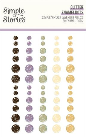 Simple Stories Glitter Enamel Dots Simple Vintage Lavender Fields