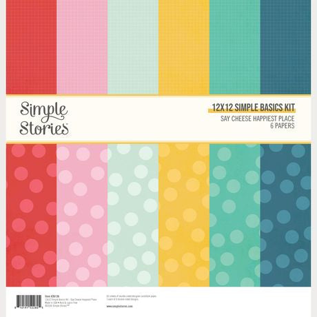 Simple Stories Vintage Basics Kit 12x12 Say Cheese Happiest Place