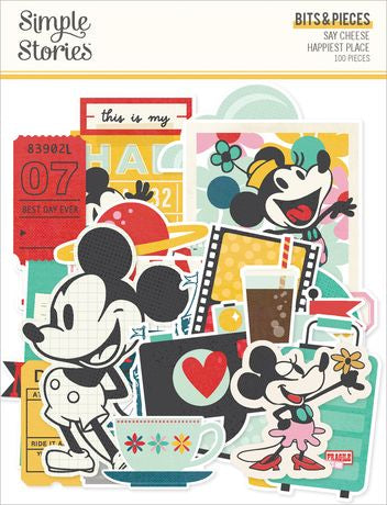 Simple Stories Bits & Pieces Die Cuts Say Cheese Happiest Place