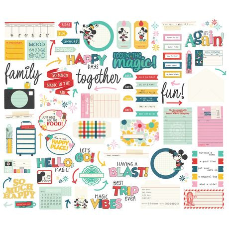 Simple Stories Journal Bits & Pieces Die Cuts Say Cheese Happiest Place
