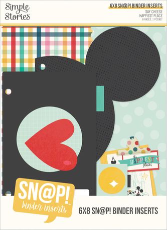 Simple Stories SN@P! Binder Inserts 6"X8" Say Cheese Happiest Place