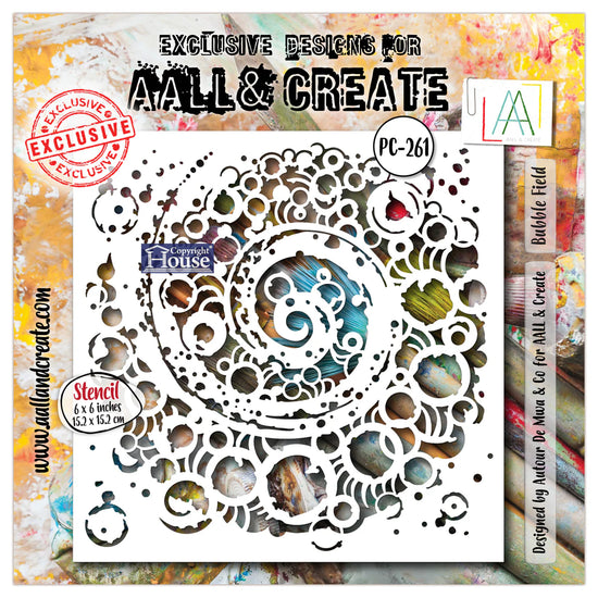 AALL and Create - 6x6 Stencil - Bubble Field