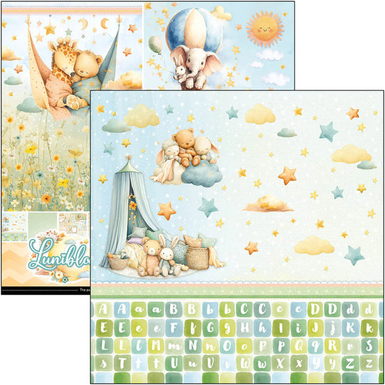 Ciao Bella Lunibloom Patterns Pad 12"x12" 8/Pkg