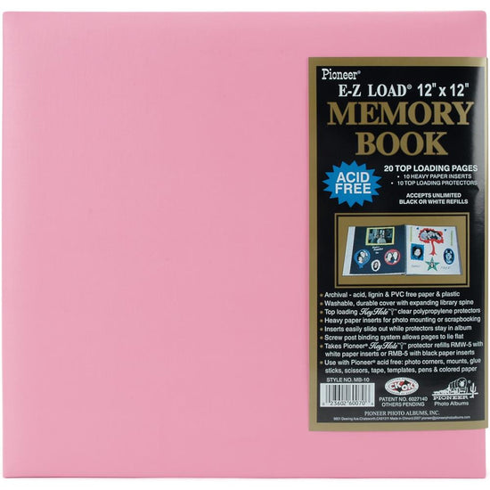 Pioneer Pastel Leatherette Post Bound Album 12"X12" Light Pink