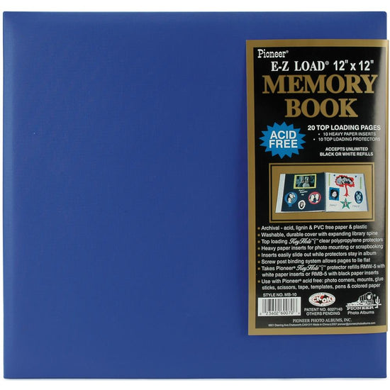 Pioneer Pastel Leatherette Post Bound Album 12"X12" Sea Blue