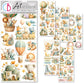 Ciao Bella Art Stickers Lunibloom Transparent Adhesive Sheets 5/Pkg